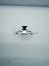 11 Korean-style pure copper ring girls' small accessory, simple and ins style fashionable small round bean set ring with adjustable opening Specification image